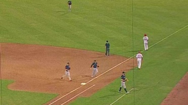 Mayfield starts inning-ending double play for Fresno