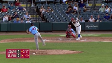 Huff slugs 495-foot homer to center
