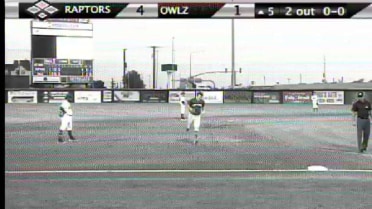 Raptors' Outman slugs second homer of game