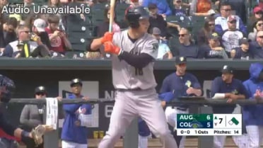 Jacob Gonzalez drives an RBI double
