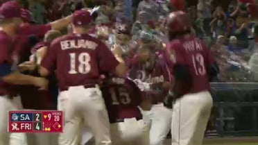 RoughRiders' Morgan walks off with two-run jack