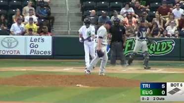 Adrian Morejon gets his sixth 'K' for the Dust Devils