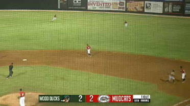 Carolina's Aguilar robs a hit