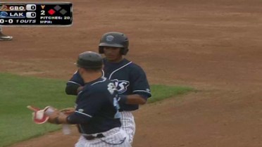 BlueClaws' Brito doubles on line drive in second