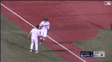 Baty muscles fifth homer out of yard