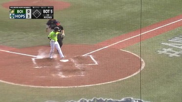 Hops' English rips first homer