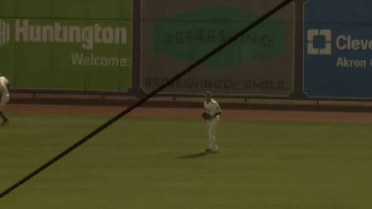 Akron's Hankins lays out to make catch