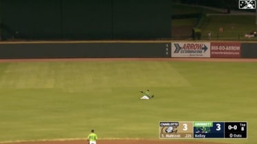 Waters shows off glove, arm in double play