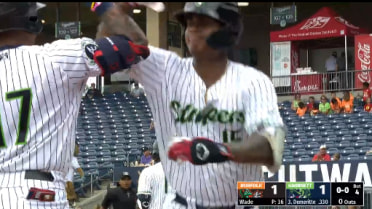 Cristian Pache homers for Triple-A Gwinnett Stripers