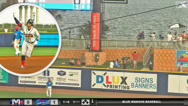 Braves' Jenista reaches water with home run