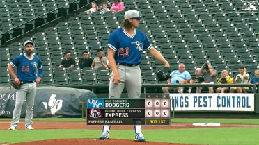 Dodgers' Pepiot strikes out seven for OKC