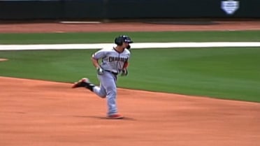 Justin Foscue lines his third homer