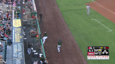Albuquerque's Fuentes completes catch in foul territo