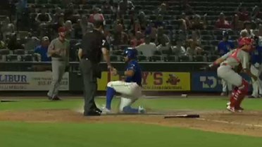 Round Rock's Calhoun doubles in a run