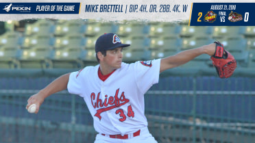 Brettell Pitches Chiefs to 2-0 Win over Quad Cities