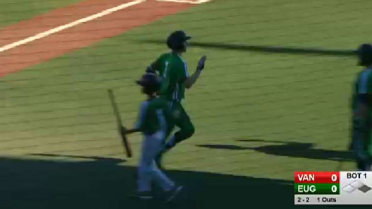 Eugene's Filiere slugs a two-run homer in the first