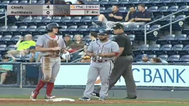 Andrew Stevenson knocks in a run for the Chiefs