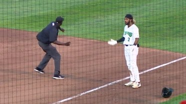 Dayton's Torres tossed after close play at first base