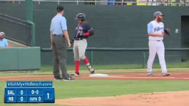 Madera gets the Red Sox started with a triple