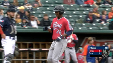 Carlos Rincon hits his ninth Binghamton homer