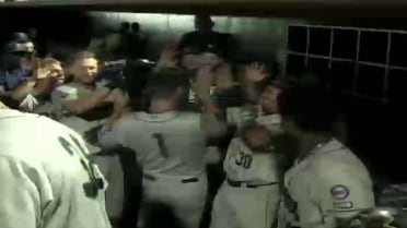 The Kernels' Whitefield scores the go-ahead run
