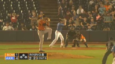 Krieger's bases-clearing triple for Akron