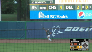 RiverDogs' Stowers chases down an out