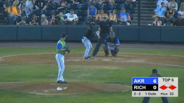 Akron's Johnson lines RBI single