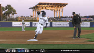 Blue Wahoos'Conine drills his first homer of the year