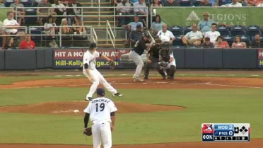 Rojas blasts his second homer of game for Mobile