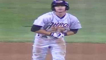 Akron's Clement hits third double