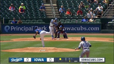 Dodgers' Rios homers off face