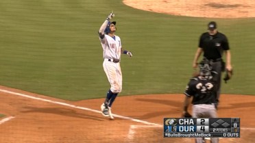 Rays' Lowe steals third, hits 14th homer for Durham