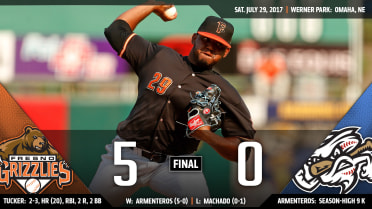 Fresno blanks Omaha 5-0 in series opener