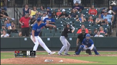 Sugar Land's Brown whiffs seventh batter