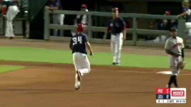Louisville's Peterson rips a solo home run