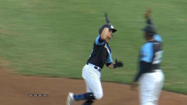 Nash homers off outfielders glove