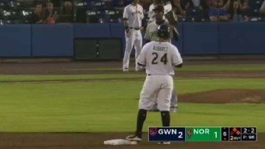 Norfolk's Alvarez clubs two-run double