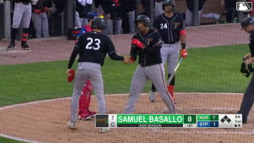 Samuel Basallo's 438-foot home run