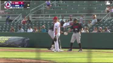 Josue Briceño collects his first Double-A hit