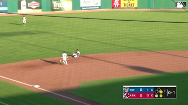 Colt Emerson makes a sliding stop