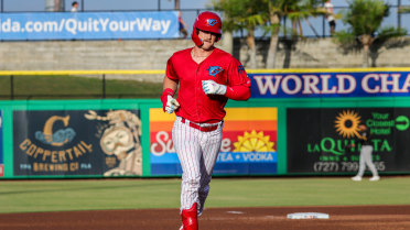Ricketts Homers and Scores Twice in Threshers Loss