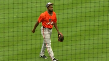 Joel Peguero throws seven pitches over 100 mph