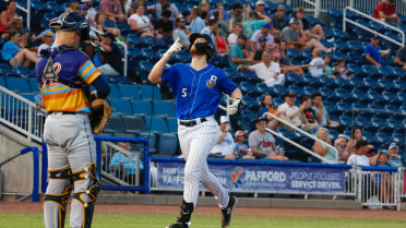 Adams Ties Franchise Record in Shuckers Doubleheader Split Against Lookouts