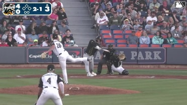 Josue Briceño's first Double-A homer
