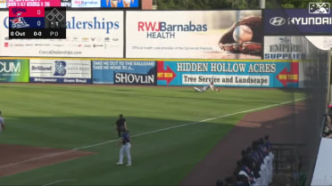 Baron Radcliff makes a nice diving catch 