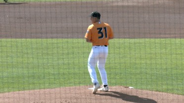 Trenton Denholm throws a season-high seven strikeouts