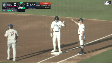 Bryce Rainer's first professional hit and RBI