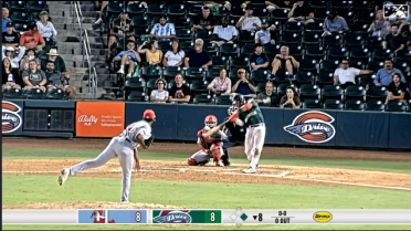 Drive's Yorke clears the batter's eye