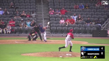 Brooks Baldwin hits an RBI double for Single-A
